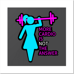 cardio funny, fitness girl, gym girl, fitness, weightlifting girl Posters and Art